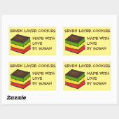 Italienische Rainbow Seven Layer Tricolor Cookie B Rechteckiger Aufkleber (Blatt)