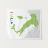 Italienische Region Karte Wandteppich (Vorderseite (Horizontal))