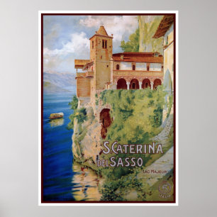 Italienische Reise Vintagen Zwanzigerjahre See Poster