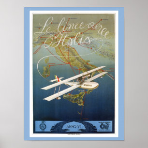 Italienische Reiseinsel-Shuttle-Flugzeug aus den 1 Poster
