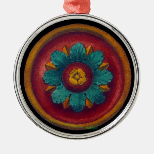 Italienische Renaissance Architektur Rosette Nr. 5 Ornament Aus Metall (Vorne)