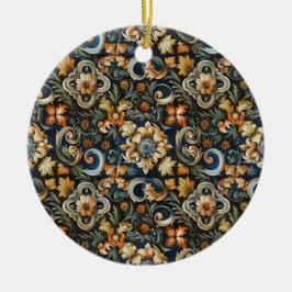 Italienische Renaissance in Blau Keramik Ornament