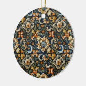 Italienische Renaissance in Blau Keramik Ornament (Links)