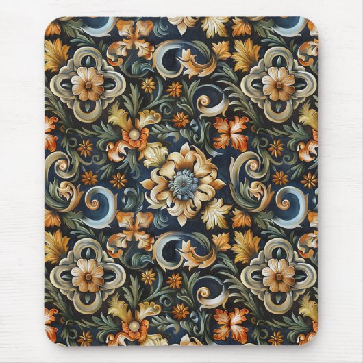 Italienische Renaissance in Blau Mousepad (Vorne)