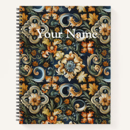 Italienische Renaissance in Blau Notizblock