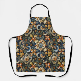 Italienische Renaissance in Blau Schürze