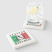 Italienische Republik Steinuntersetzer (Seitenansicht)