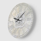 Italienische Republik Vintager Plaster Look Große Wanduhr (Winkel)