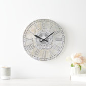 Italienische Republik Vintager Plaster Look Große Wanduhr (Zuhause)