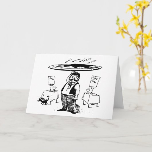 ITALIENISCHE RESTAURANT-GEBURTSTAGSKARTEN KARTE (Gelbe Blume)