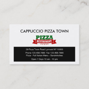 Italienische Restaurant-Pizza BusinessCards Visitenkarte