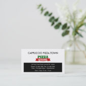 Italienische Restaurant-Pizza BusinessCards Visitenkarte (Stehend Vorderseite)