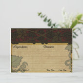 Italienische Rezept-Karte (Stehend Vorderseite)