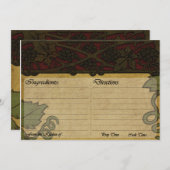 Italienische Rezept-Karte (Vorne/Hinten)