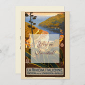 Italienische Riviera Europa Italien Reiseplakat Einladung (Vorne/Hinten)