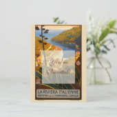 Italienische Riviera Europa Italien Reiseplakat Einladung (Stehend Vorderseite)
