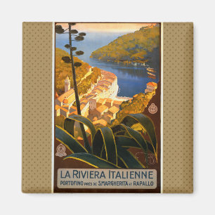 Italienische Riviera Europa Italien Reiseplakat Magnet