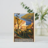 Italienische Riviera Europa Italien Reiseplakat Postkarte (Stehend Vorderseite)