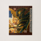 Italienische Riviera Europa Italien Reiseplakat Puzzle (Vertikal)