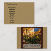 Italienische Riviera Europa Italien Reiseplakat Visitenkarte (Vorne/Hinten)