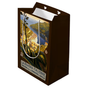 Italienische Riviera Italien Vintage Reisegeschenk Mittlere Geschenktüte