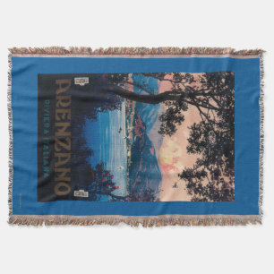 Italienische Riviera Reiseplakat Decke