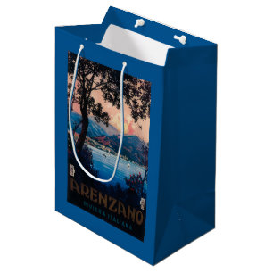 Italienische Riviera Reiseplakat Mittlere Geschenktüte