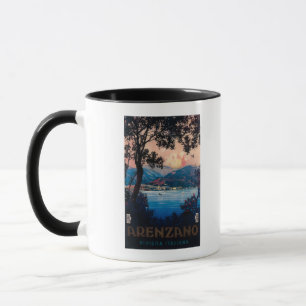 Italienische Riviera Reiseplakat Tasse