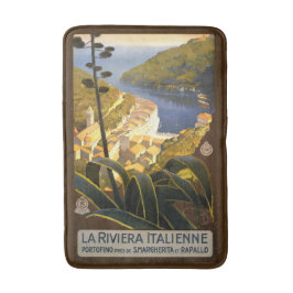 Italienische Riviera Vintage Reiseplaner Badematte