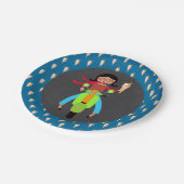 Italienische Rollerin Birthday Party Pappteller (Schrägansicht)