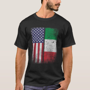 Italienische Roots American Geboren Italia US Flag T-Shirt