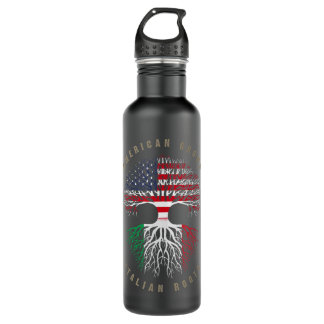 Italienische Roots-Flagge Edelstahlflasche