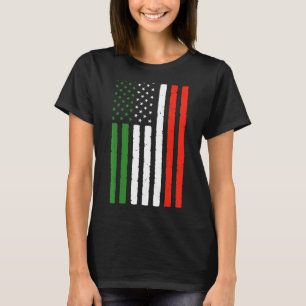 Italienische Roots USA Flaggen Heritage Halb Itali T-Shirt