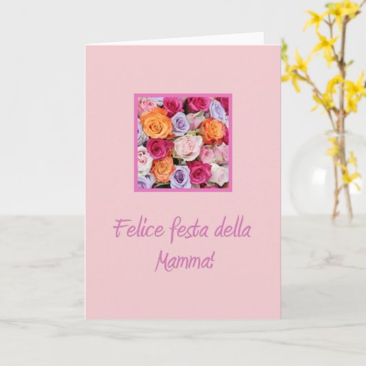 Italienische Rose Karte (Gelbe Blume)
