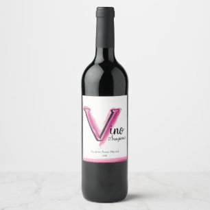 Italienische Rose Rosa Wein V Briefmarke Weinetikett