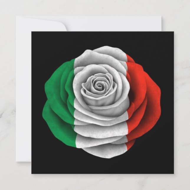 Italienische Rose - Schwarz (Vorderseite)