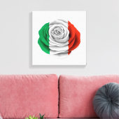 Italienische Rose - Weißflagge Leinwanddruck (Insitu (Wohnzimmer))