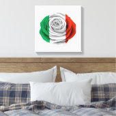 Italienische Rose - Weißflagge Leinwanddruck (Insitu (Schlafzimmer))