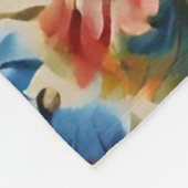 Italienische Rot- und Blautönen mit üppigen Blätte Fleecedecke (Ecke)