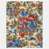 Italienische Rot- und Blautönen mit üppigen Blätte Fleecedecke (Vorderseite)