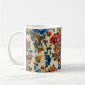 Italienische Rot- und Blautönen mit üppigen Blätte Kaffeetasse (Links)