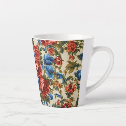 Italienische Rot- und Blautönen mit üppigen Blätte Milchtasse (Rechts)