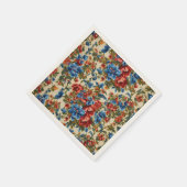 Italienische Rot- und Blautönen mit üppigen Blätte Serviette (Ecke)