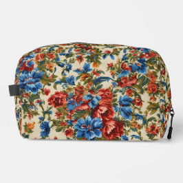 Italienische Rot- und Blautönen mit üppigen Blätte Waschbeutel