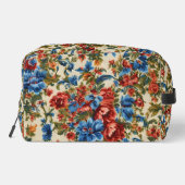 Italienische Rot- und Blautönen mit üppigen Blätte Waschbeutel (Rückseite)