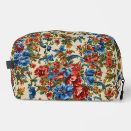 Italienische Rot- und Blautönen mit üppigen Blätte Waschbeutel