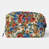 Italienische Rot- und Blautönen mit üppigen Blätte Waschbeutel (Rückseite)