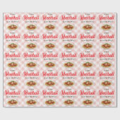 Italienische rote Gingham-Fleischbällchen-Pasta-Ba Geschenkpapier (Flach)