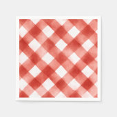 Italienische rote Gingham-Fleischbällchen-Pasta-Ba Serviette (Vorderseite)