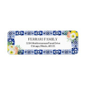 Italienische Rücksendeadresse für mediterrane Flie (Vorne)